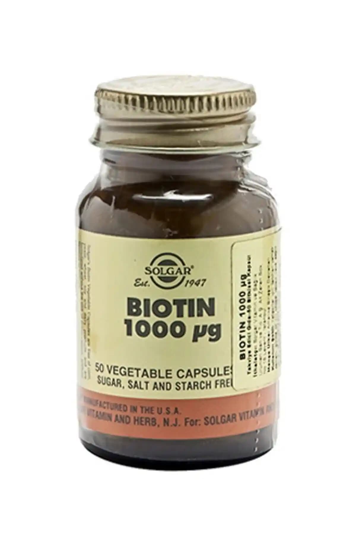 Solgar Biotin 1000 Mcg 50 Kapsül ile Saç, Tırnak ve Cilt Sağlığını Destekleyin