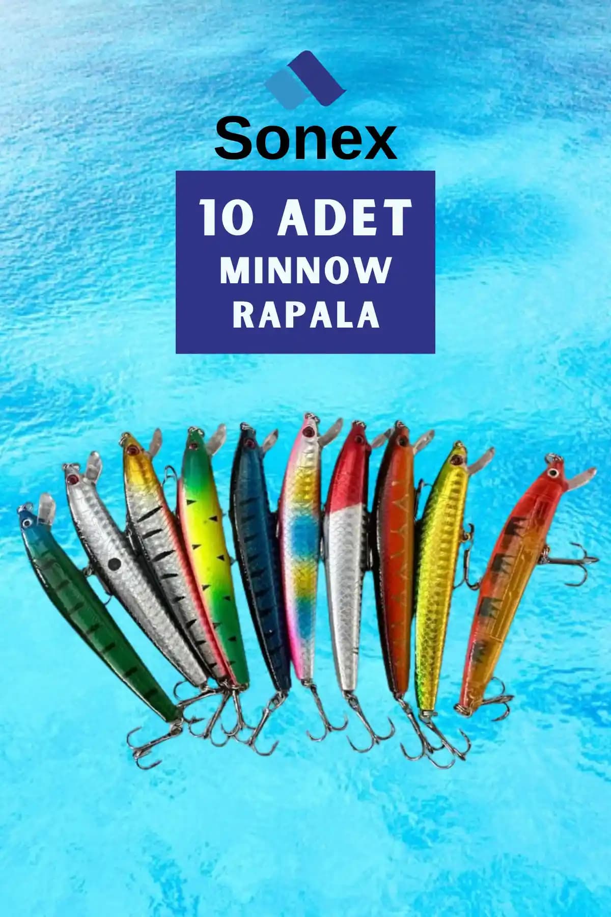SONEX 10 Adet Minnow Olta Yem Seti Balık Tutkunları İçin Dayanıklı ve Çeşitli Renk Seçenekleriyle