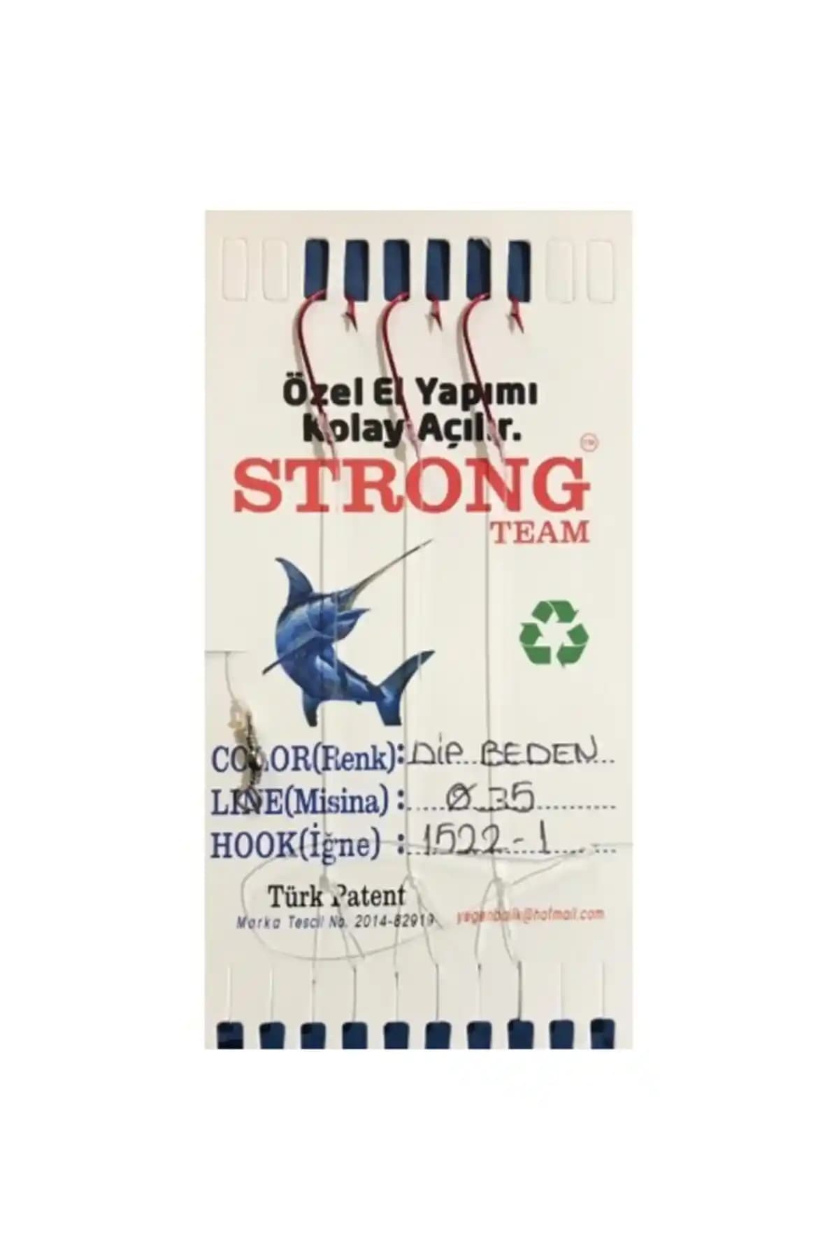 Strong Team Deniz Kırmızı Üçlü Dip Iğne Takımı: Dayanıklı ve Çok Amaçlı Deniz Balıkçılığı Ekipmanı