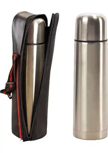 Thermohis Sızdırmaz Kendinden Bardaklı Deri Kılıflı Termos: Dayanıklı ve Şık Tasarım