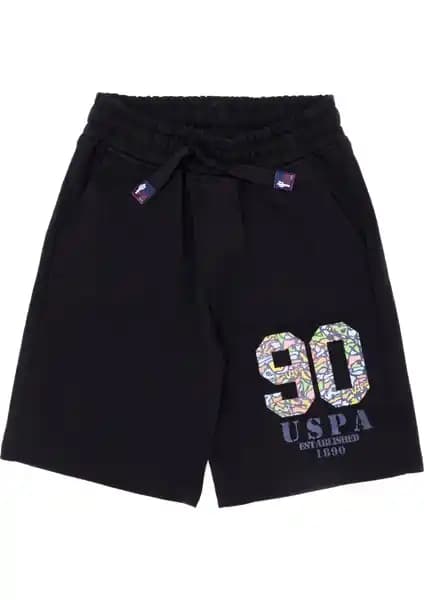 U.S. Polo Assn. Erkek Çocuk Siyah Örme Şort: Günlük Şıklık ve Konforun Birleşimi