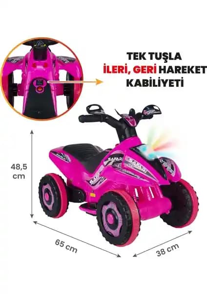 UJ Toys 6V Akülü ATV Modelleri Karşılaştırması Pembe ve Kırmızı Versiyonlar