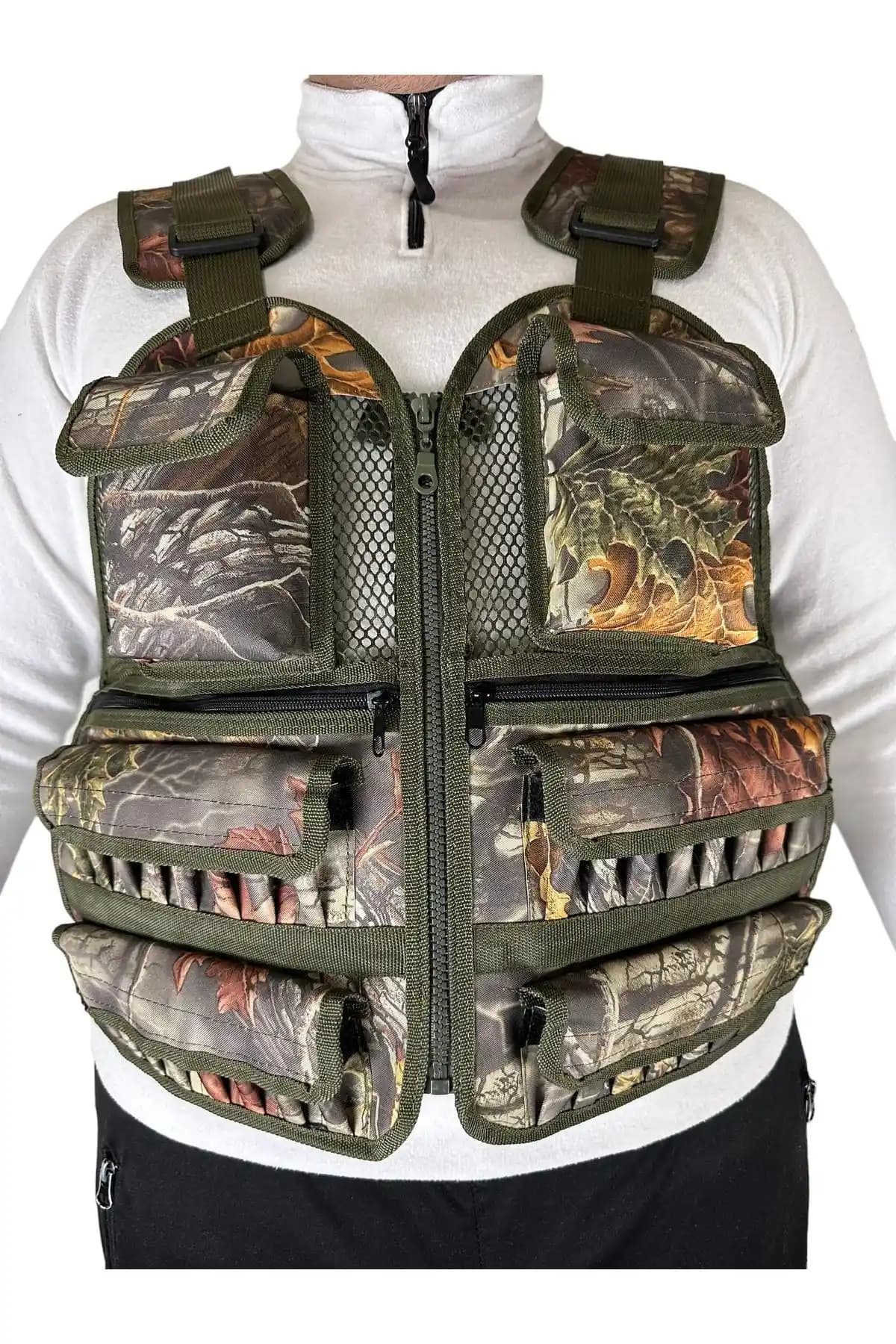 UYĞURCA Fileli Kolonlu Ayarlı Avcı Yeleği: Dayanıklı ve Fonksiyonel Doğa Sporları Kıyafeti