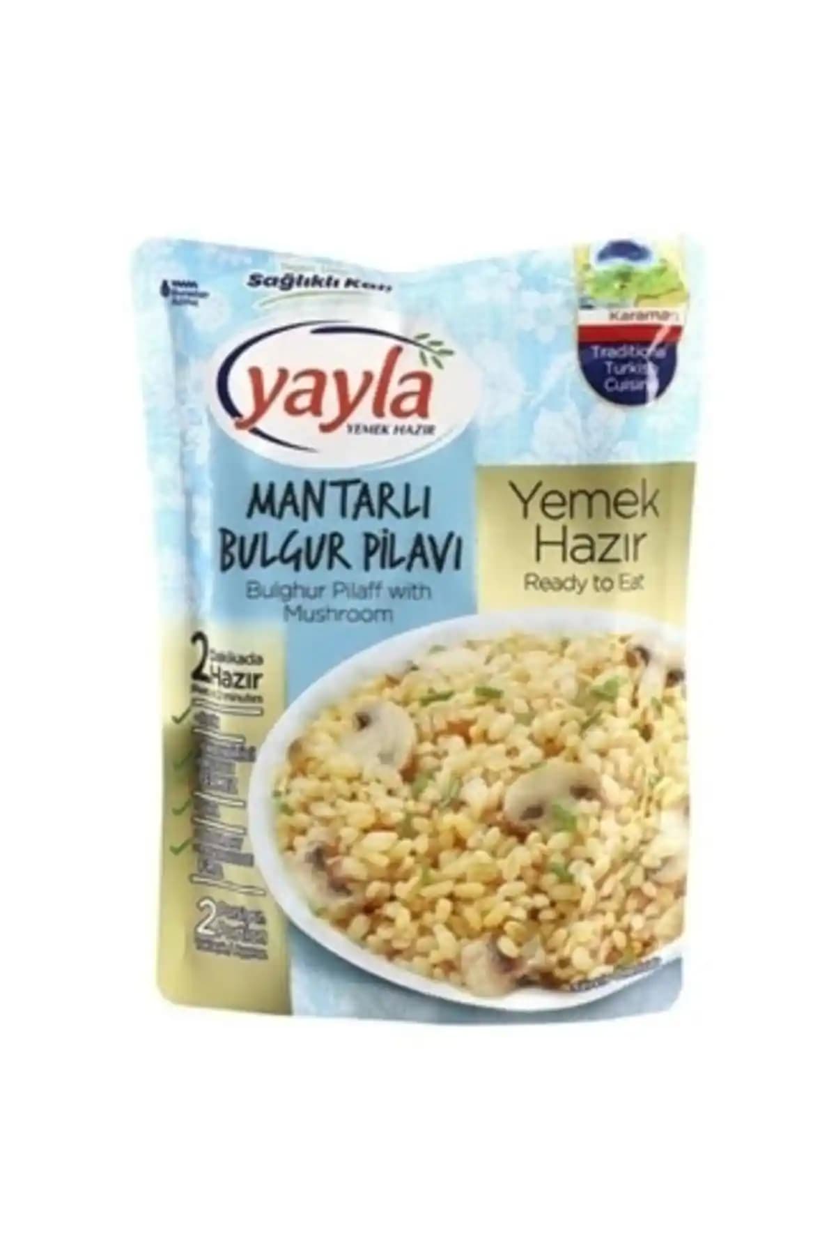 Yayla Hazır Yemek Mantarlı Bulgur Pilavı 250g Doğal ve Pratik Lezzetli Seçenek