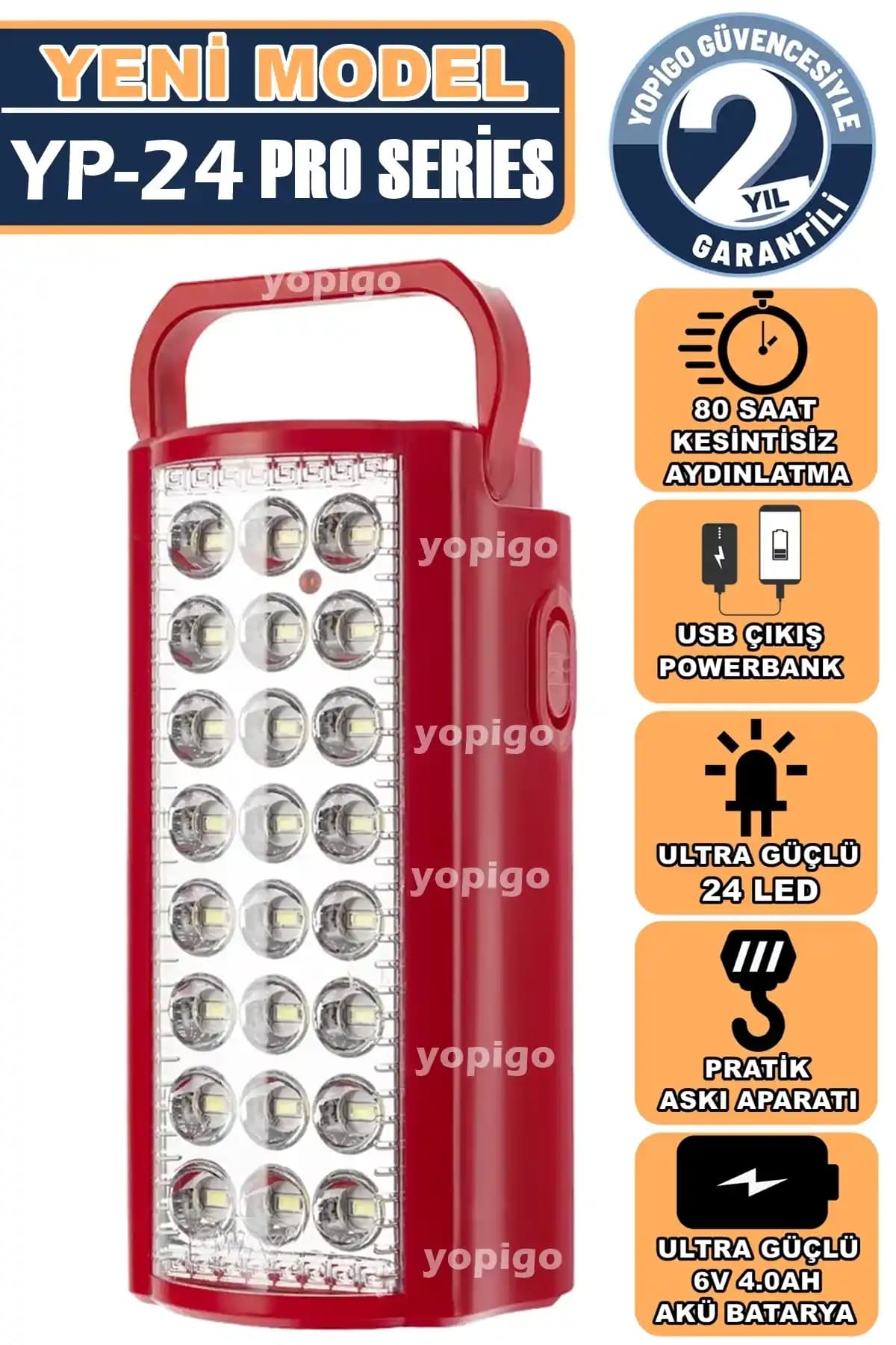 YOPİGO YP-24 LED Ultra Güçlü Şarjlı Işıldak Özellikleri ve Kullanım Alanları