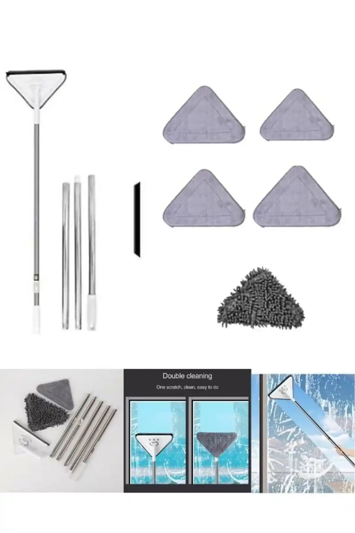 Zariff Evim Üçgen Cam Silme Aparatı ile Pratik ve Etkili Temizlik Çözümü