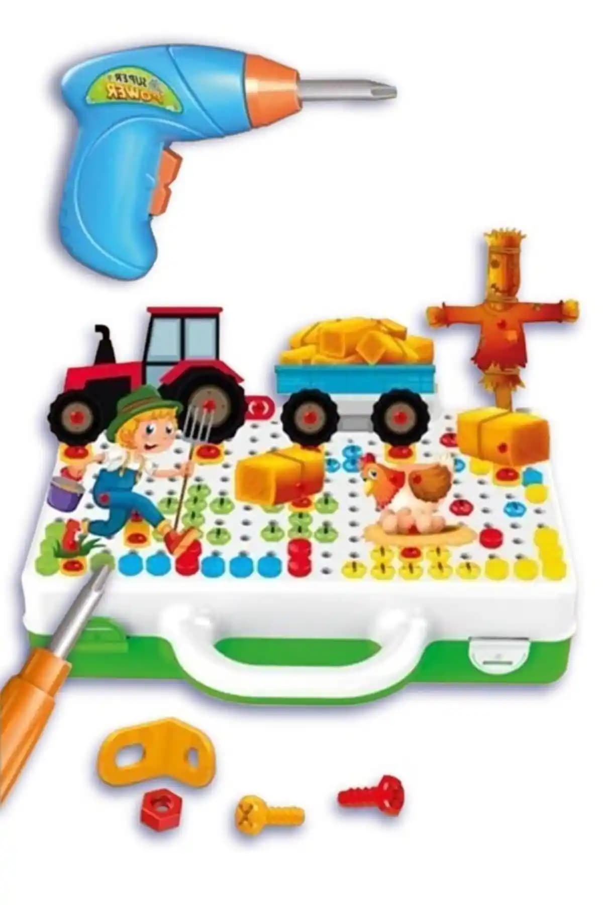 Birlik Oyuncak 3D Stem Eğitici Matkap ve Toyaş Sök Tak Oyuncak Setleri