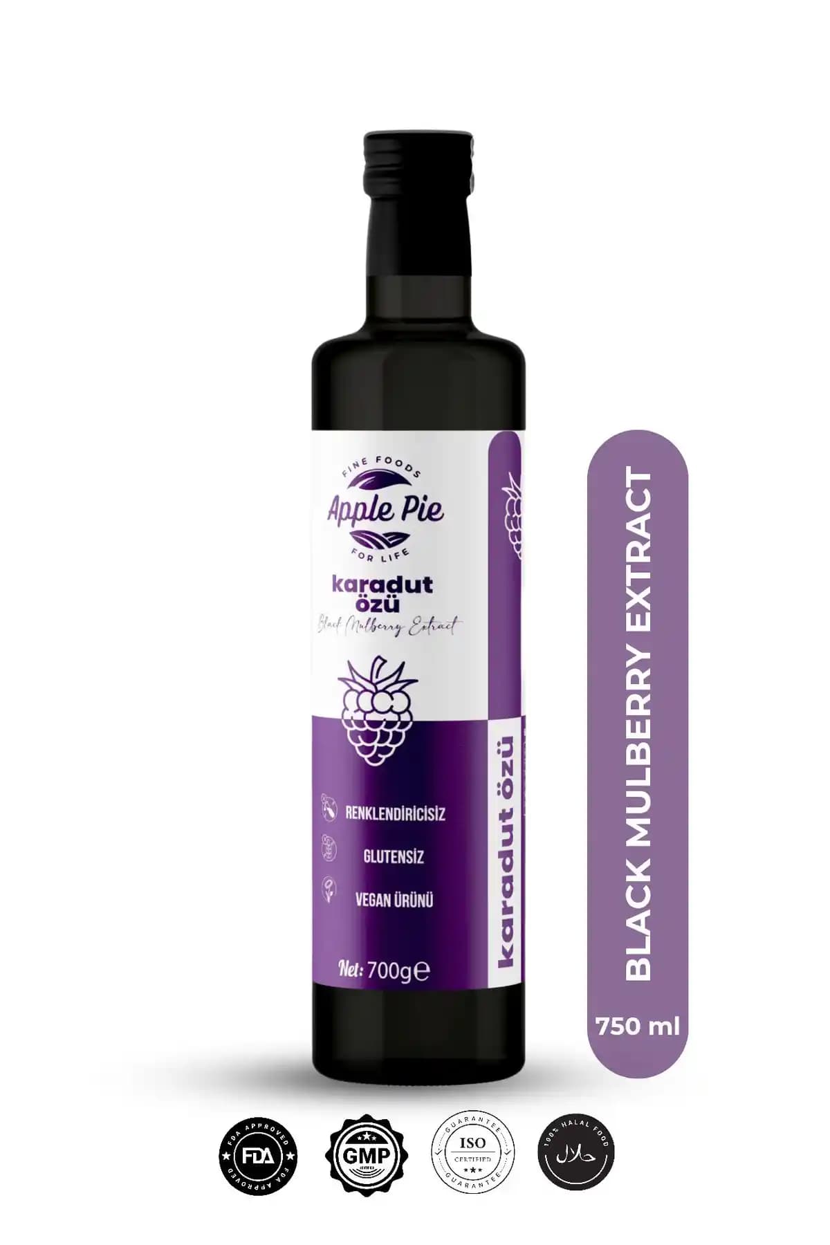 Applepiefoods Karadut Özü: Doğal ve Sağlıklı Antioksidan Kaynağı 700 Gramlık Şişe