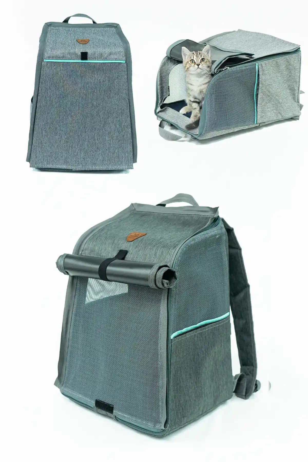 ATA HOME Lumi Yıkanabilir Elekli Kedi ve Köpek Taşıma Çantası Güvenli ve Konforlu Seyahat İçin