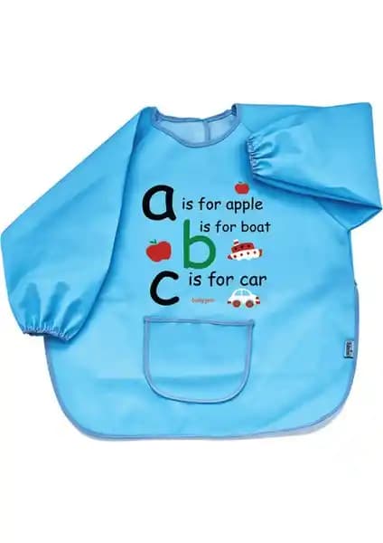 Baby Jem Babyjem Kollu Mavi Çocuk Aktivite Önlüğü Dayanıklı ve Kolay Temizlenebilir