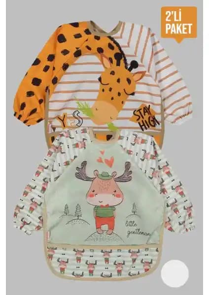 Babydonat Giyilebilir Kollu Mama Önlüğü 0-2 Yaş Bebekler İçin Koruyucu ve Kullanışlı