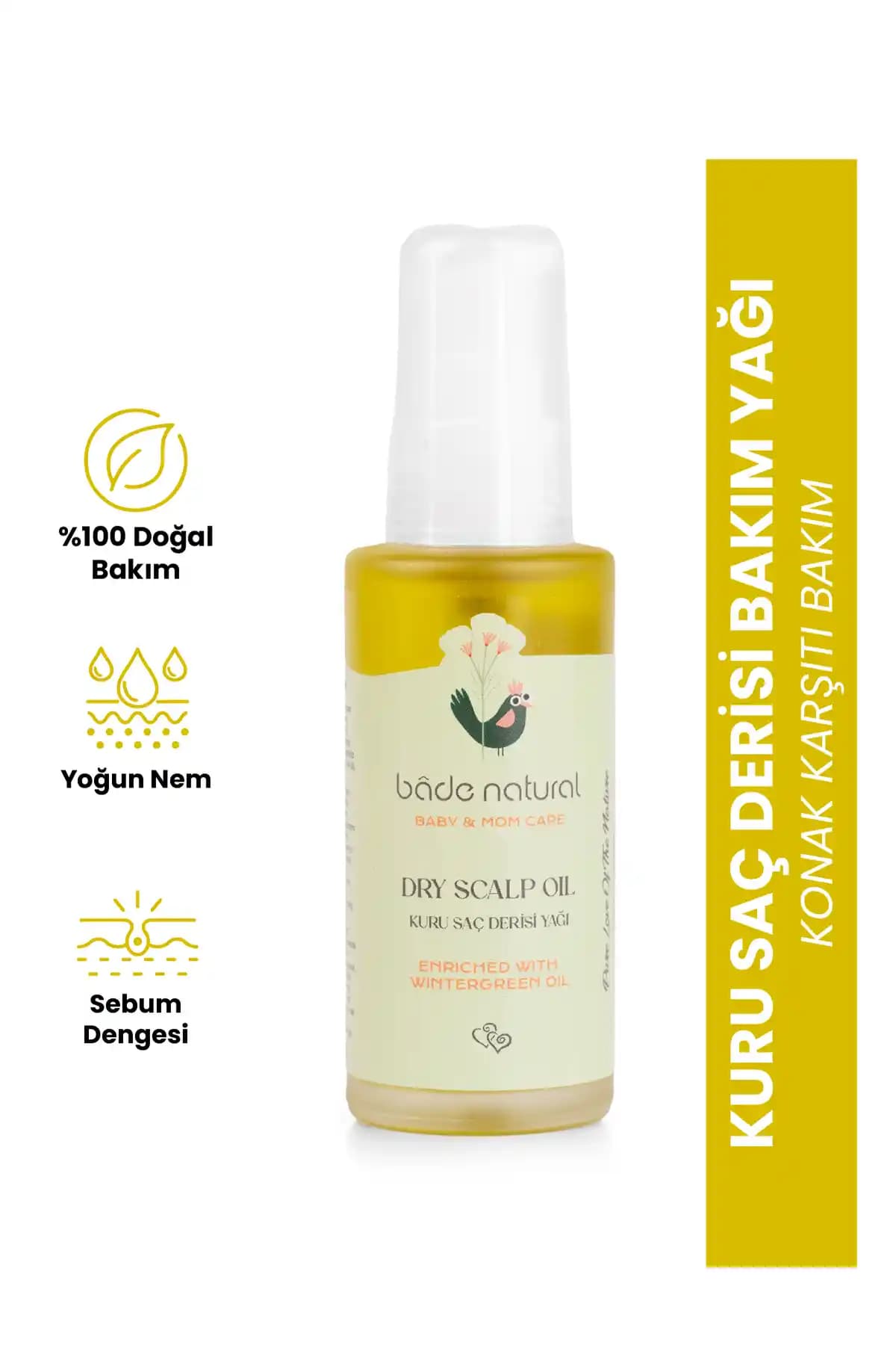 Bade Natural Bebek Kuru Saç Derisi Bakım Yağı: Doğal ve Güvenilir Bebek Saç Bakım Çözümü