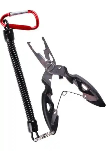 Bauer Balıkçı Pensesi ve Yaylı Karabinalı Askı Aparatı: Dayanıklı ve Pratik Balıkçılık Ekipmanı