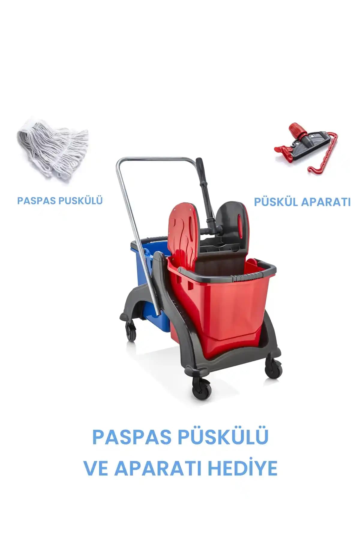 Ceymop Professional Plastik Çift Kovalı Temizlik Seti: Dayanıklı ve Pratik Temizlik Çözümü