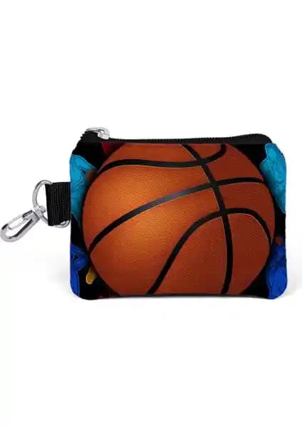 Coral High Kids Siyah Basketbol Temalı Bozuk Para Çantası Günlük Kullanım İçin Uygun
