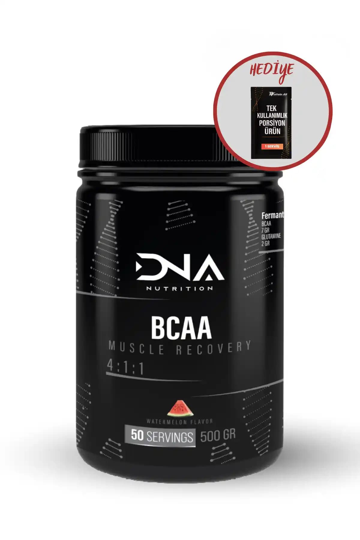 Dna Nutrition BCAA 4:1:1 Karpuz Aromalı Takviye Ürünü Kas Gelişimini Destekler