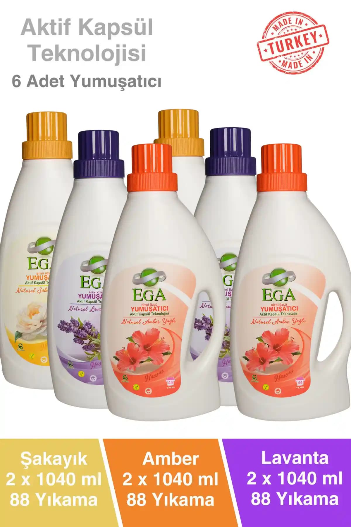 Ega Kimya Aktif Kapsül Teknolojili Çamaşır Yumuşatıcısı: Çevre Dostu ve Yüksek Performanslı Temizlik Ürünü