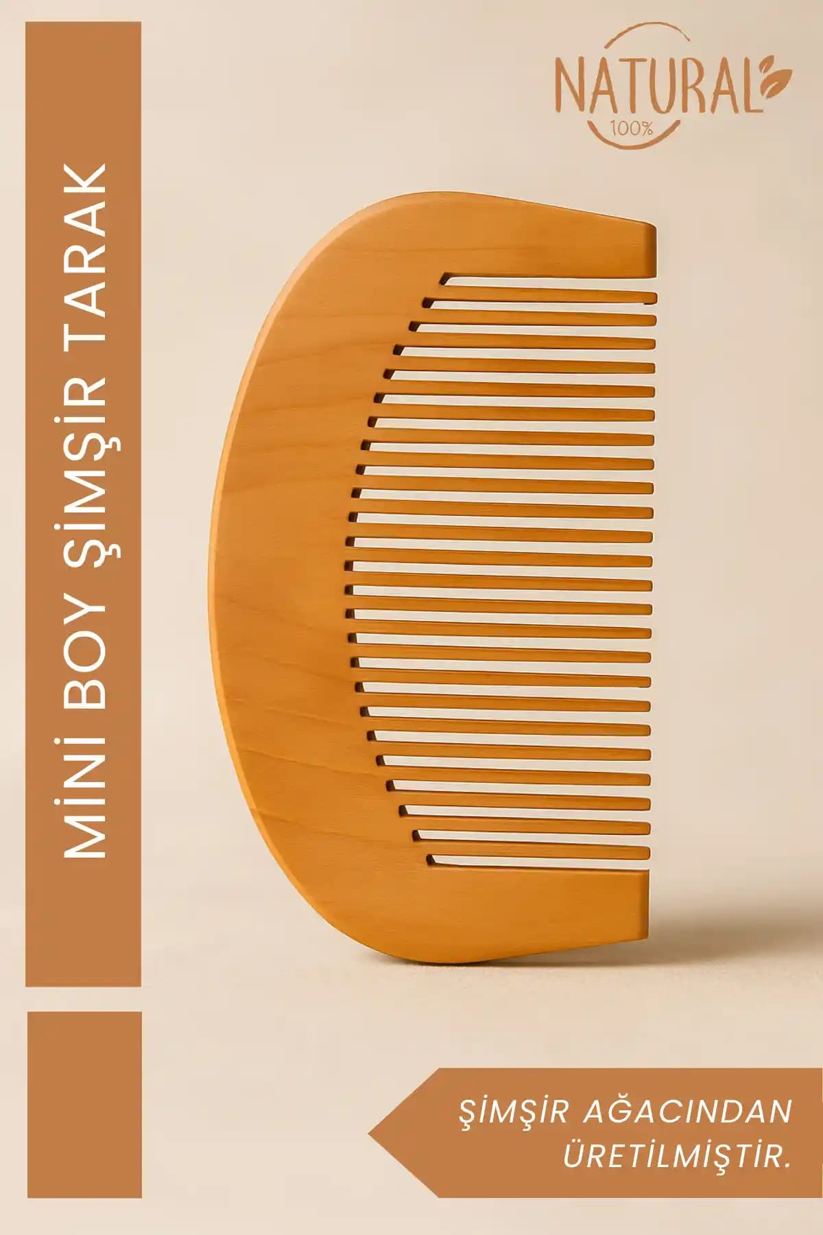 ERATOS %100 Doğal Şimşir Ağacından Mini Bebek Tarak ile Hassas Saç Bakımı