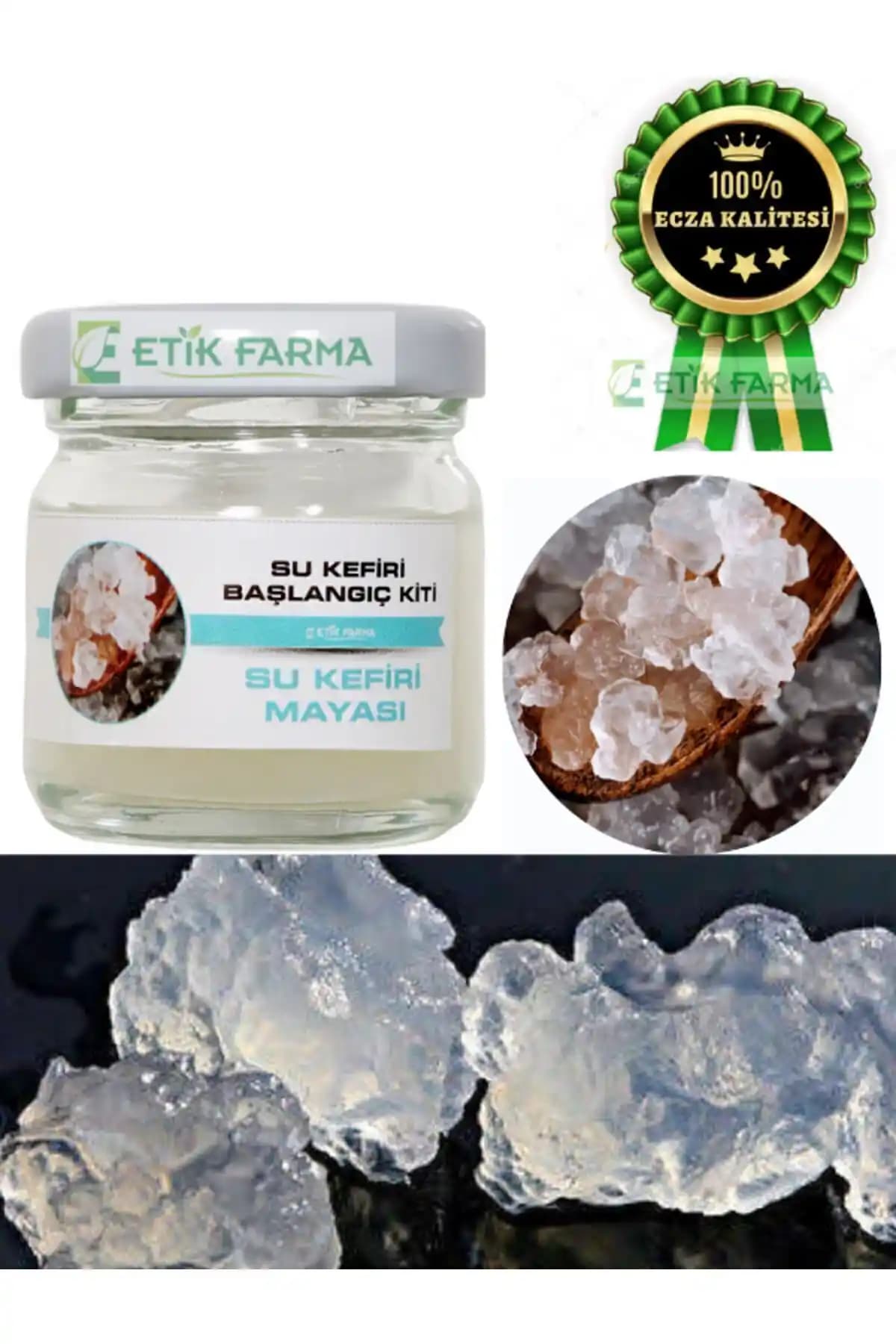 ETİK-FARMA Organik Su Kefir Mayası ile Sağlıklı ve Lezzetli İçimler İçin Pratik Çözüm