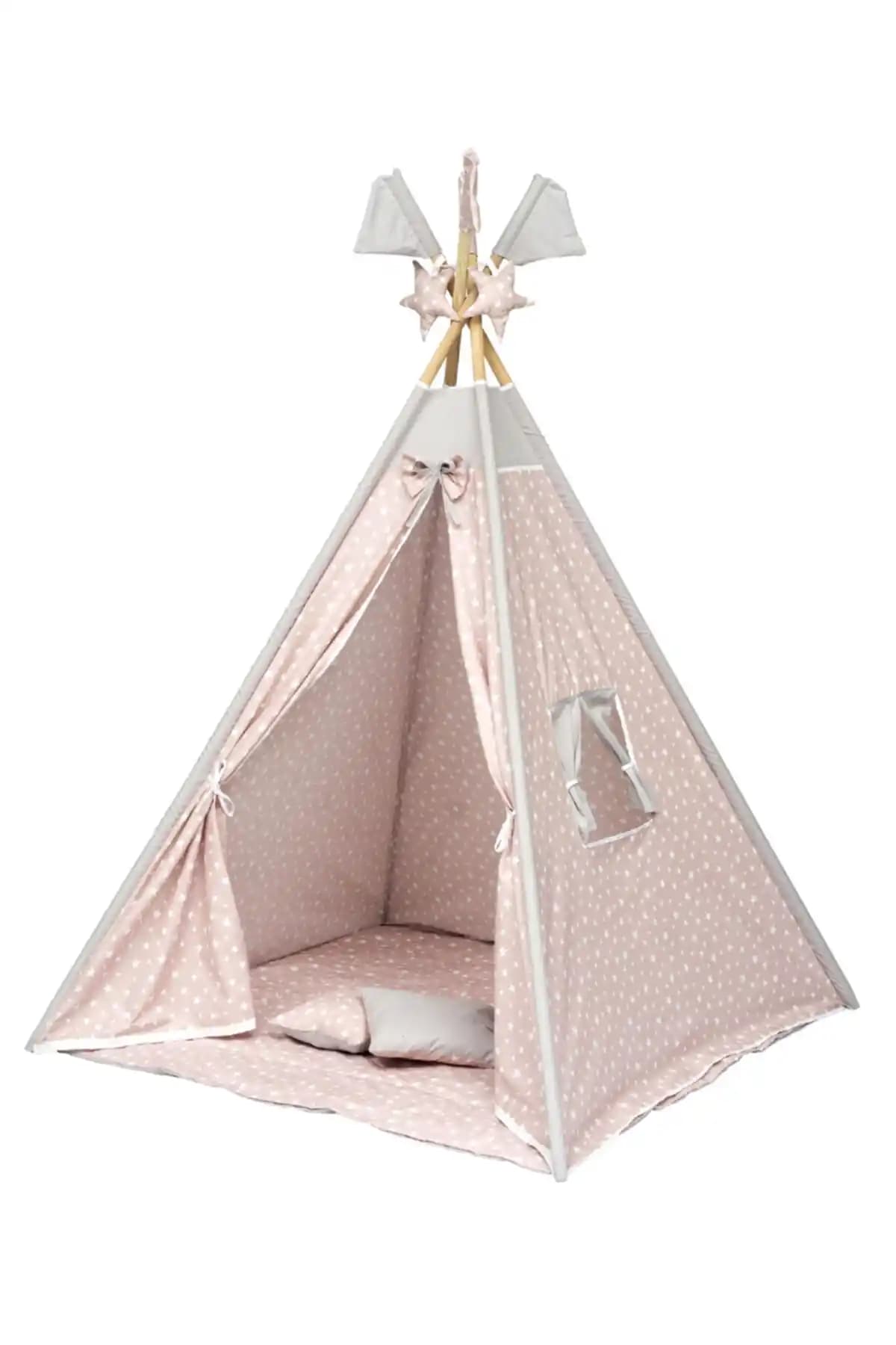 Exorbaby XL Ahşap ve Pamuklu Oyun Çadırı Çocuklar İçin Güvenli ve Konforlu Oyun Alanı