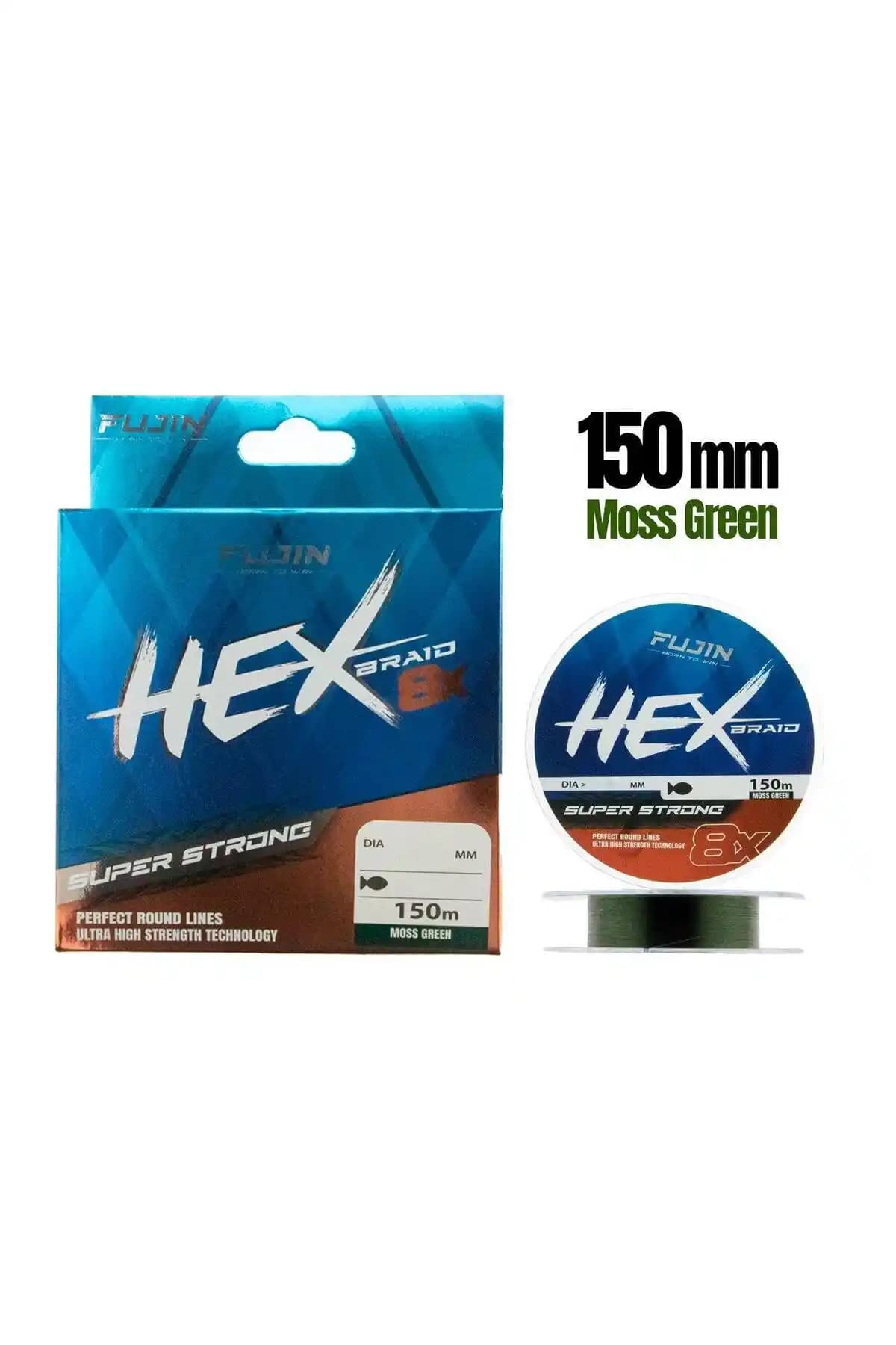 Fujin Hex 8X 150Mt Moss Green PE Misina: Dayanıklı ve Güçlü Balıkçılık Malzemesi