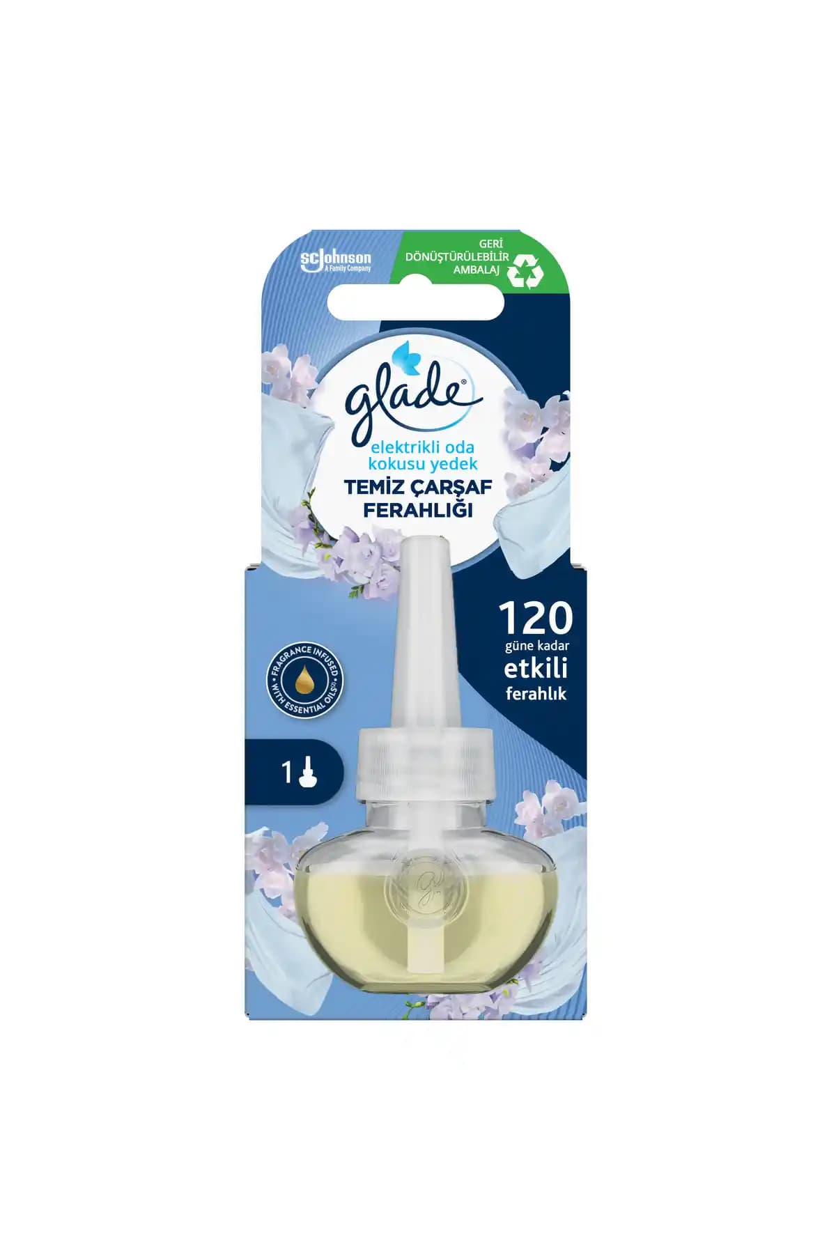 Glade Elektrikli Oda Kokusu Yedek Temiz Çarşaf Ferahlığı ile Ev ve Ofislerde Tazelik Sağlayın