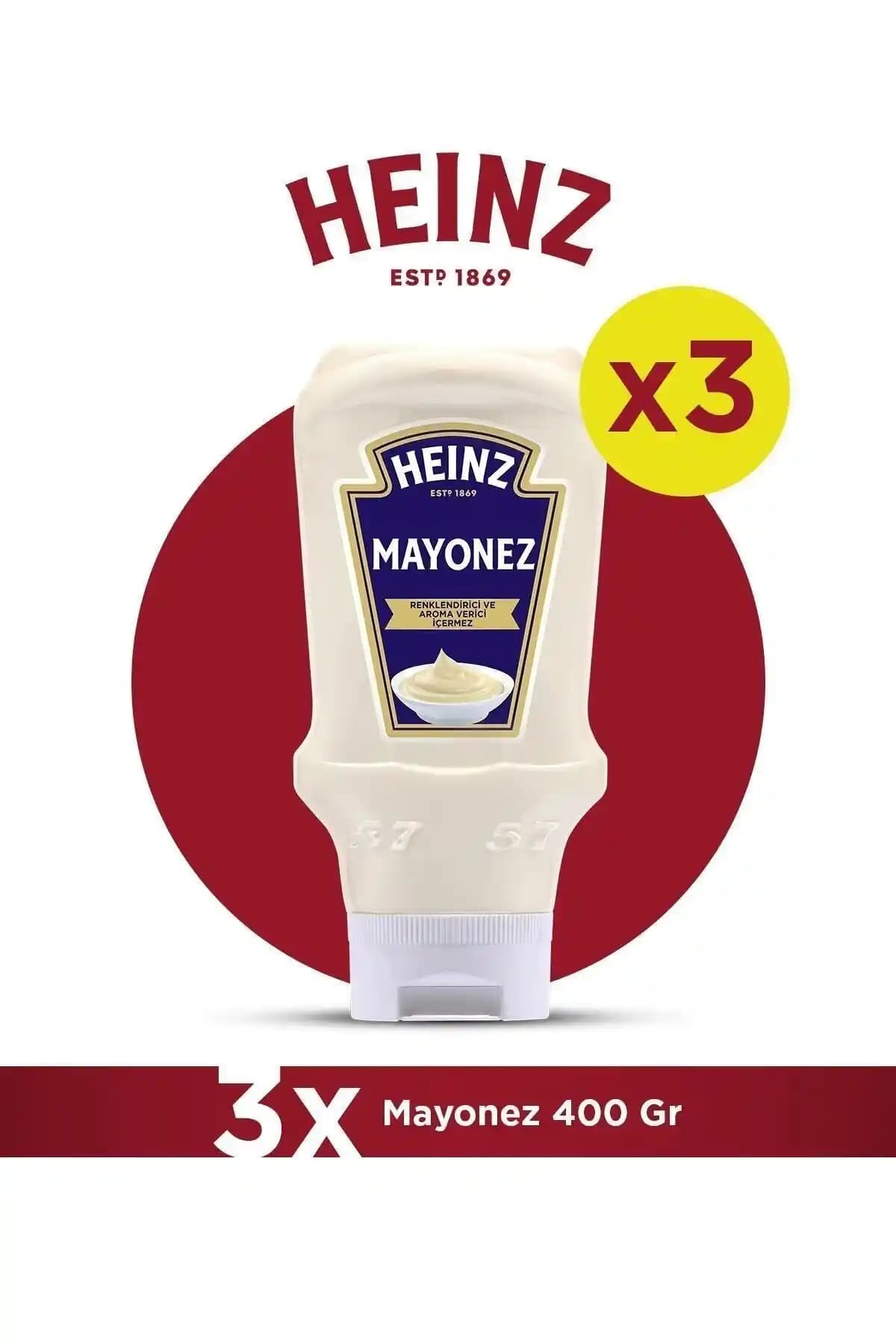 Heinz Mayonez 400 Gr 3'lü Paket: Doğal İçeriklerle Lezzet ve Kalite Garantisi