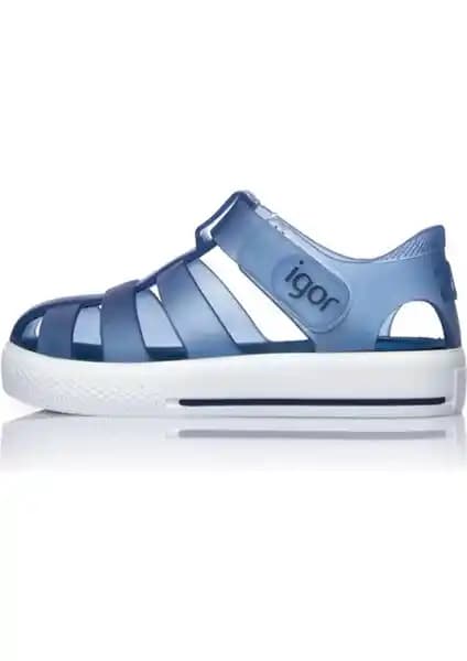 İgor Star Kaymayı Önleyen Flex Foam Cırtlı Şeffaf Çocuk Sandaletleri Güvenli ve Şık Tasarım
