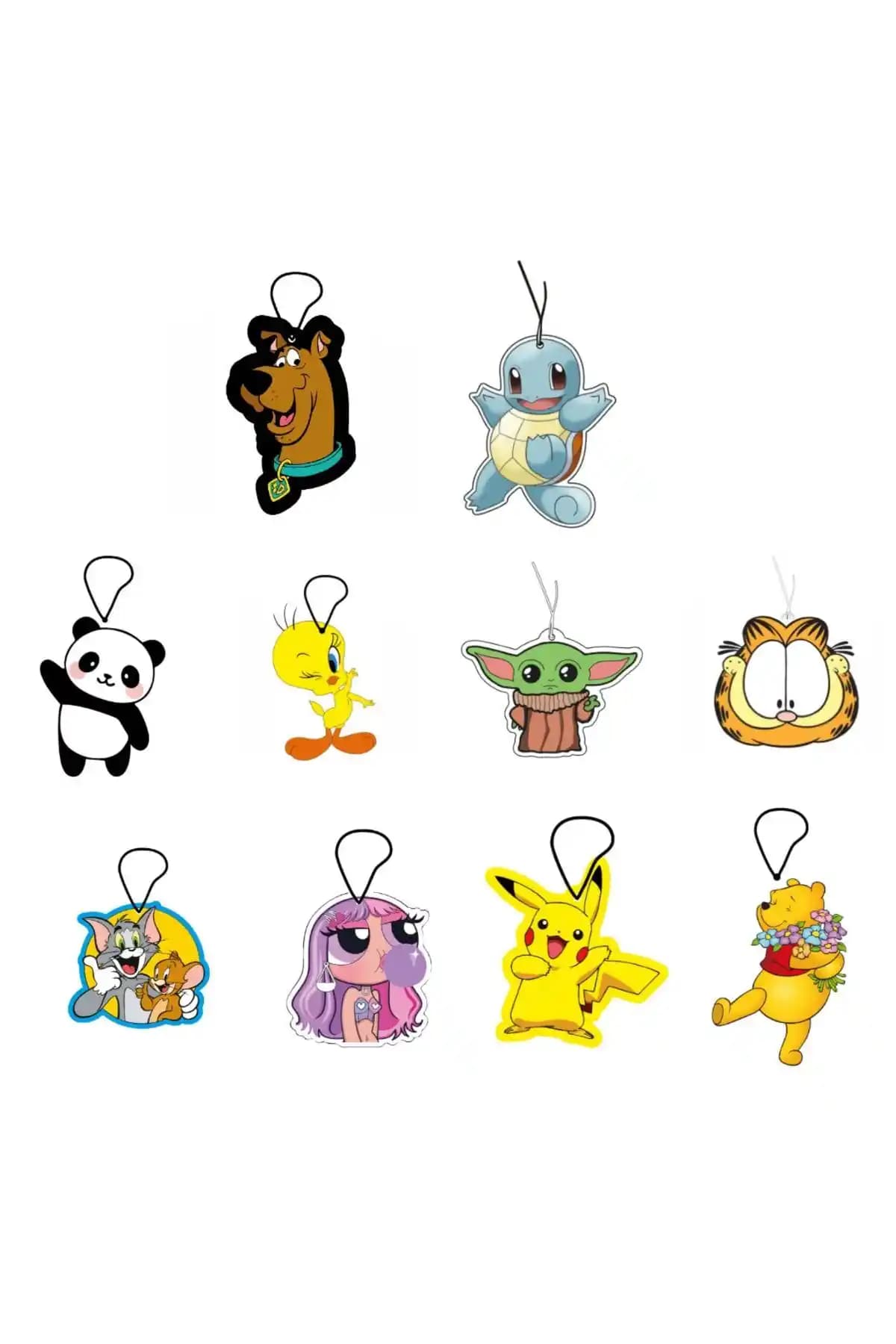 Jethızında 10'lu Çizgi Film Karakterleri Tasarımlı Oto Kokusu Seti ile Aracınızı Canlandırın