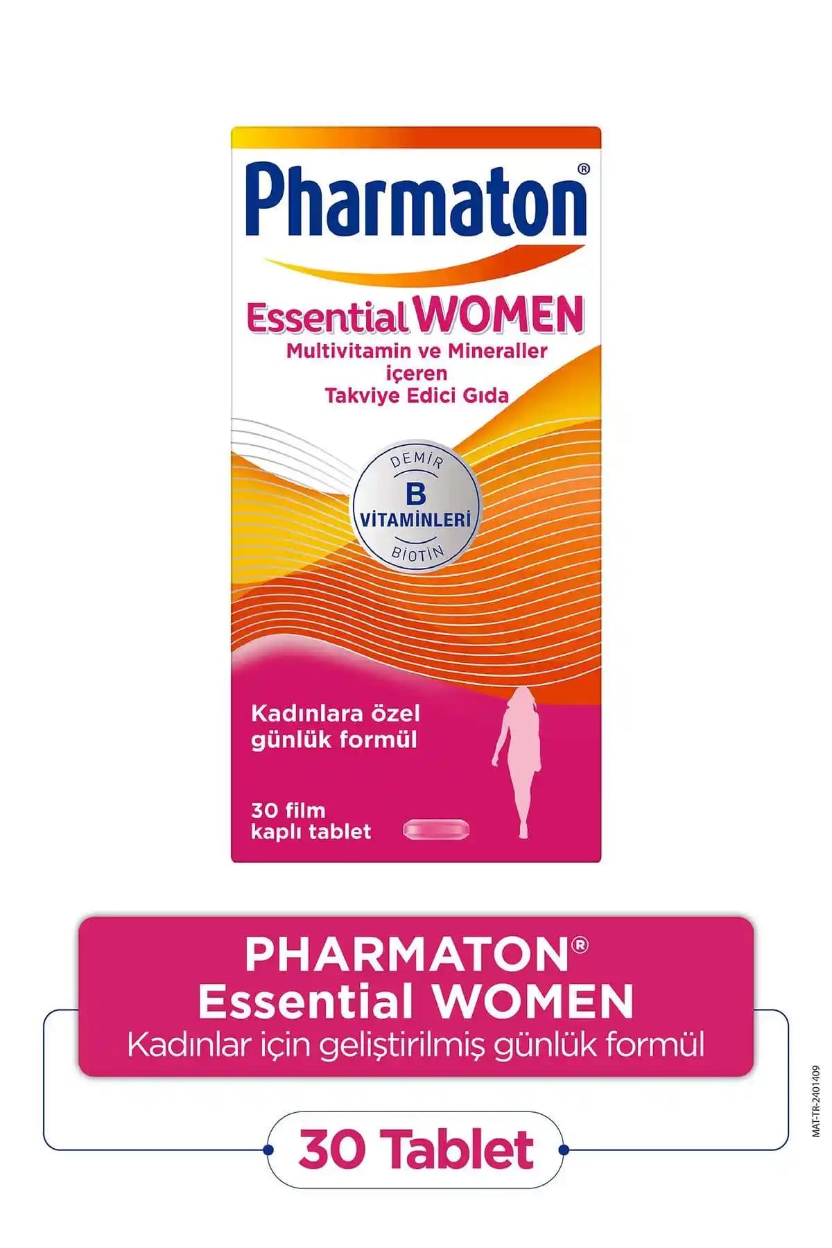 Kadınlar İçin Güçlü ve Çok Yönlü Takviye Pharmaton Essential Women 30 Tablet