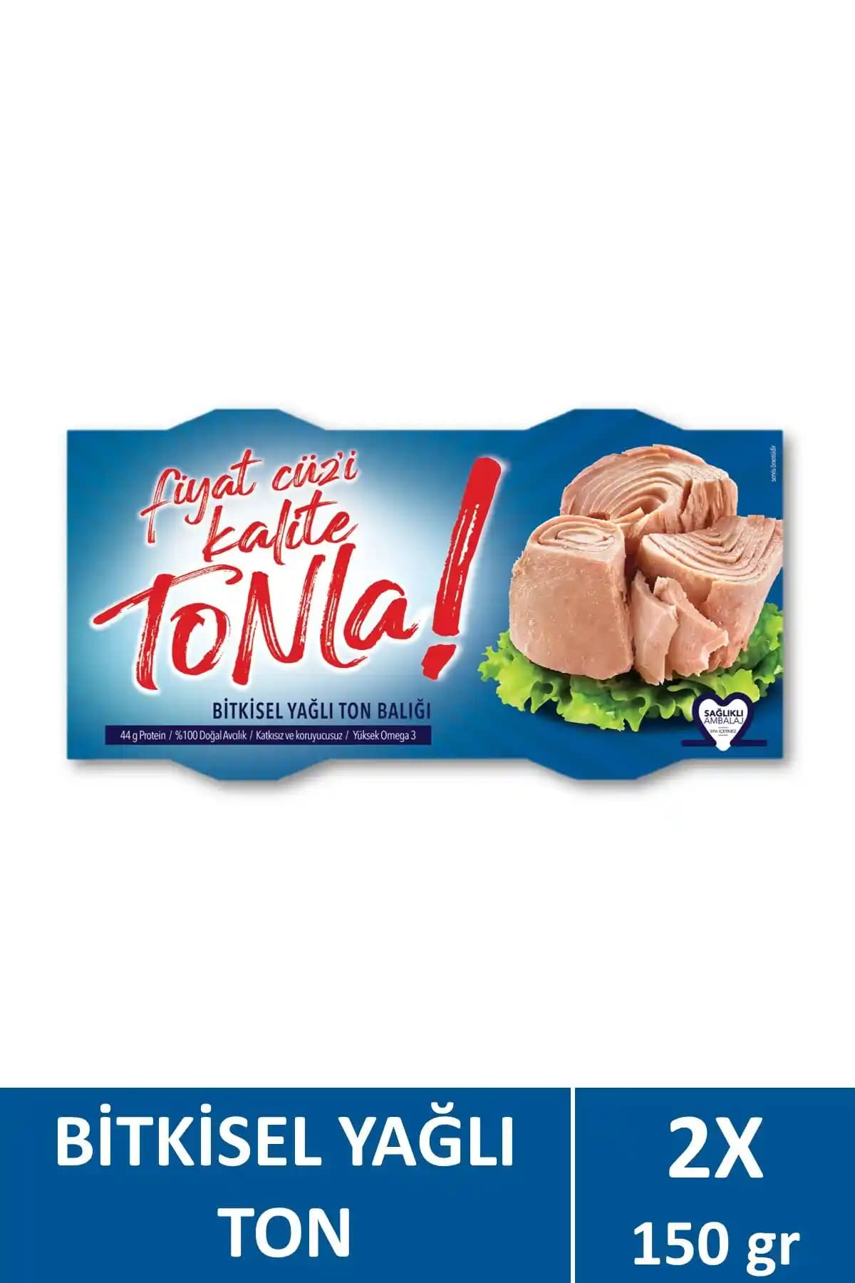 Kaliteli ve Ekonomik Ayçiçek Yağlı Ton Balığı 2x150 gr - Taze ve Lezzetli Seçenek