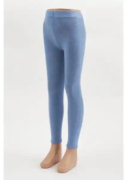 Katia & Bony Pamuklu Çocuk Tayt Mavi Mel: Konfor ve Şıklığın Bir Arada Sunulduğu Kışlık İçlik Seçeneği