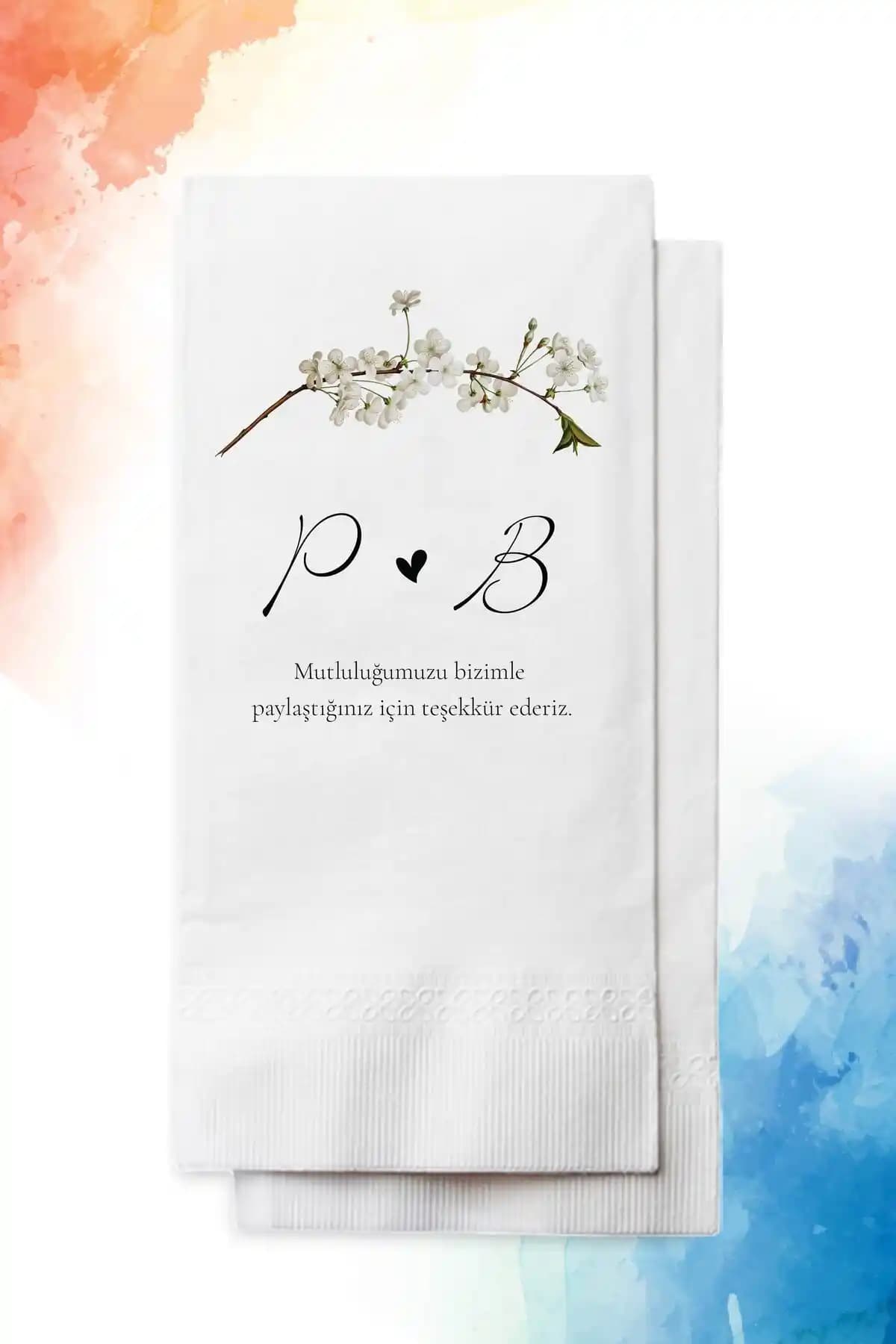 Kişiye Özel İsim Baskılı Peçete Seti Düğün ve Nişan Organizasyonları İçin