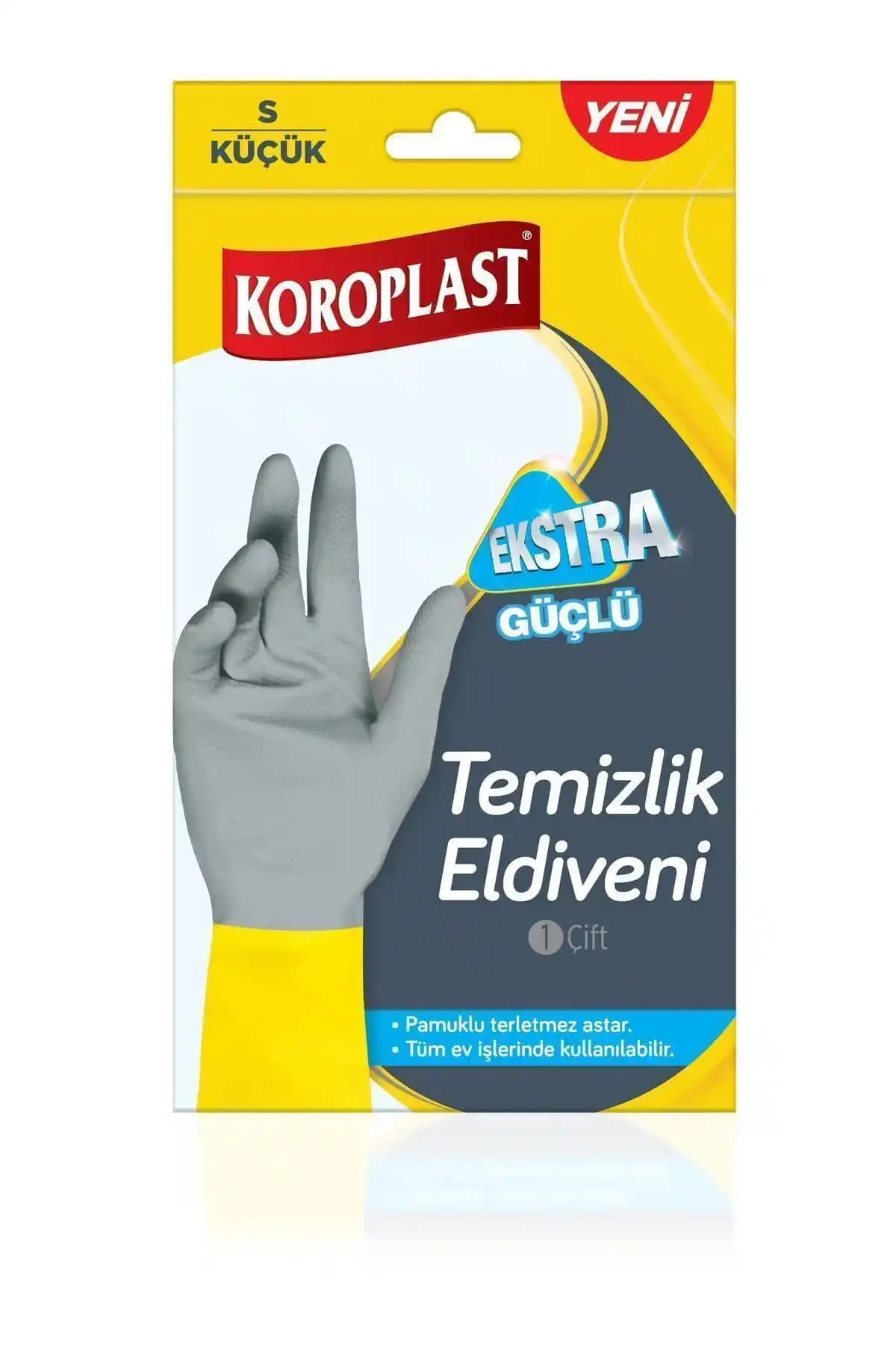 Koroplast Ekstra Güçlü Temizlik Eldiveni: Dayanıklı ve Konforlu Çok Amaçlı Kullanım