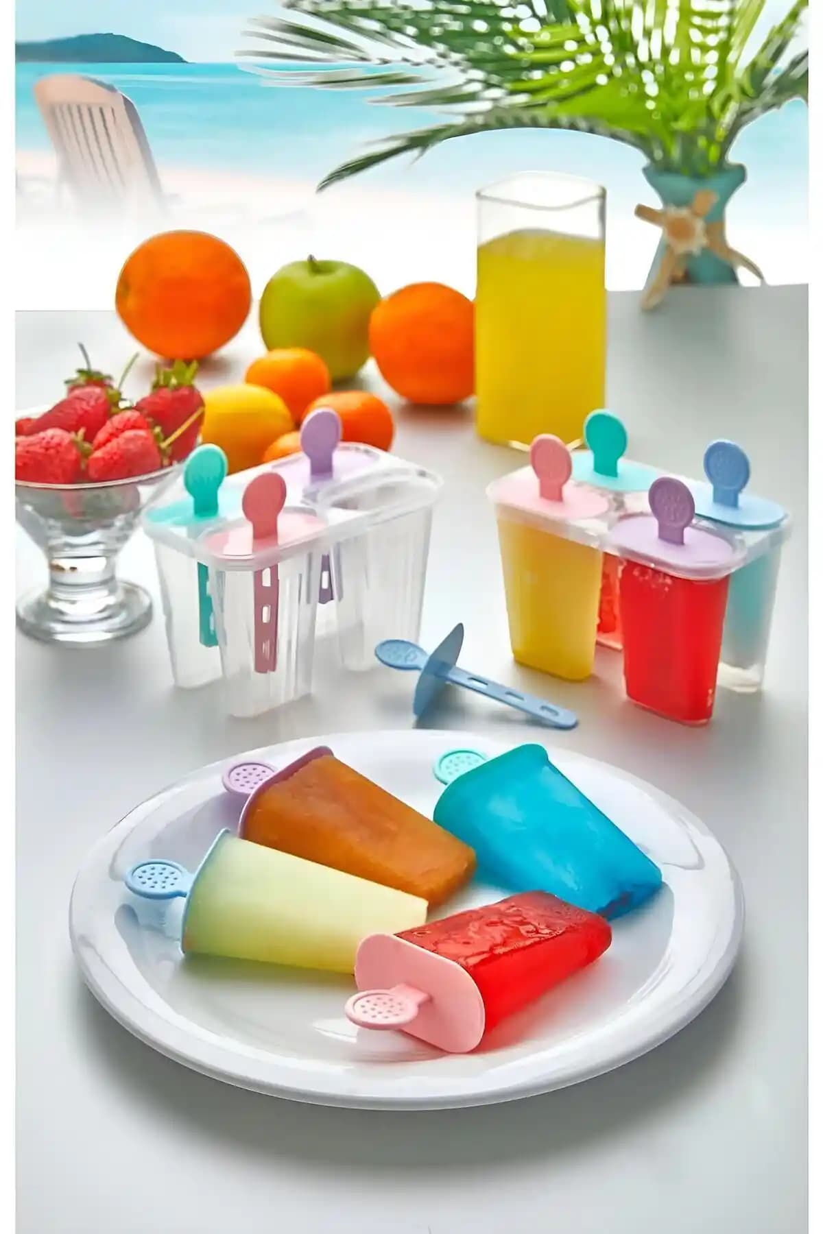 Lawrenceshop 8'li Meyve ve Dondurma Kalıbı Seti Modern ve Pratik Tasarım