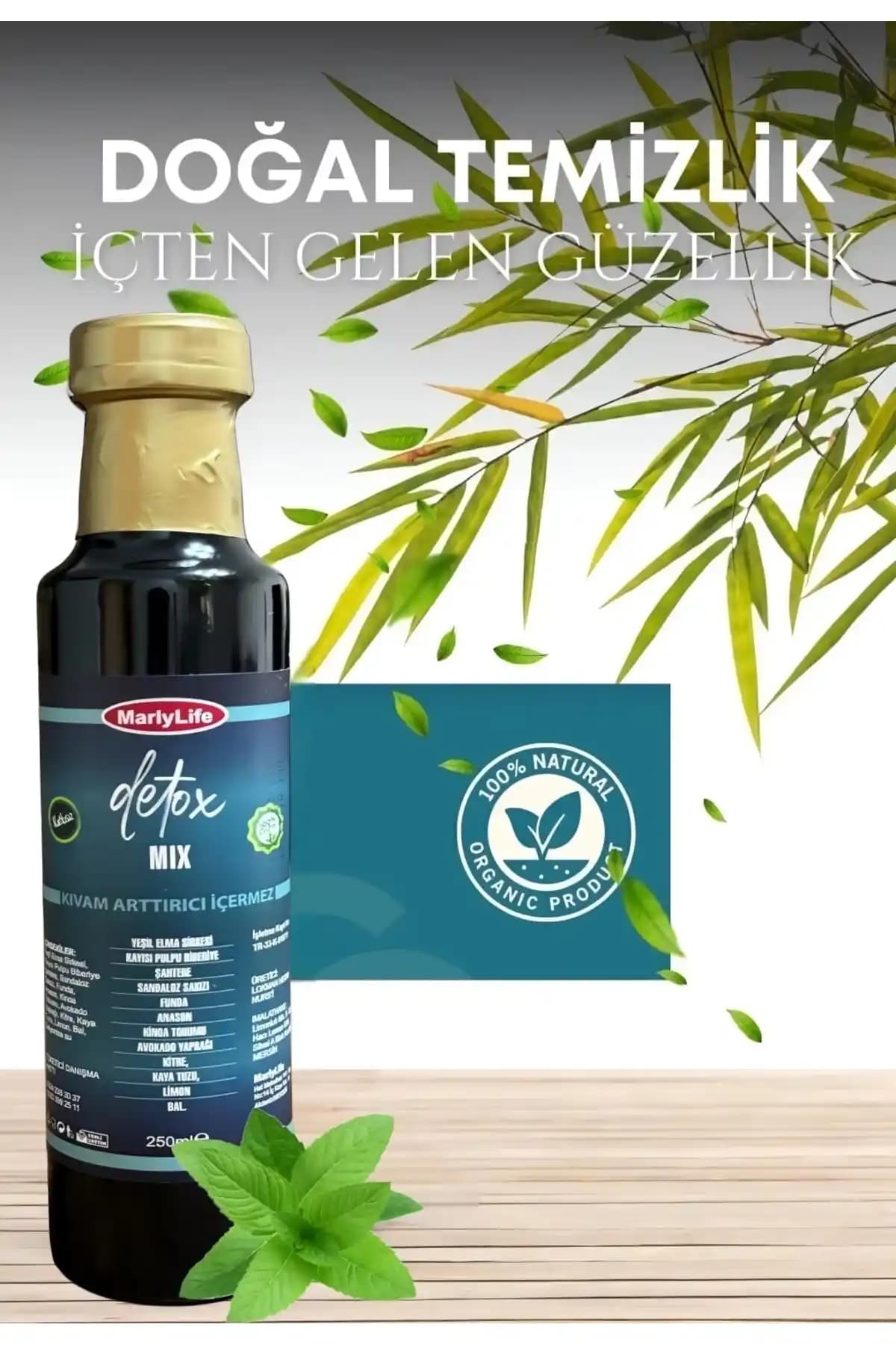 MARLYLİFE Detox Premium Mix Detoks Sirkesi Suyu Sağlık ve Arınma İçin Doğal Çözüm