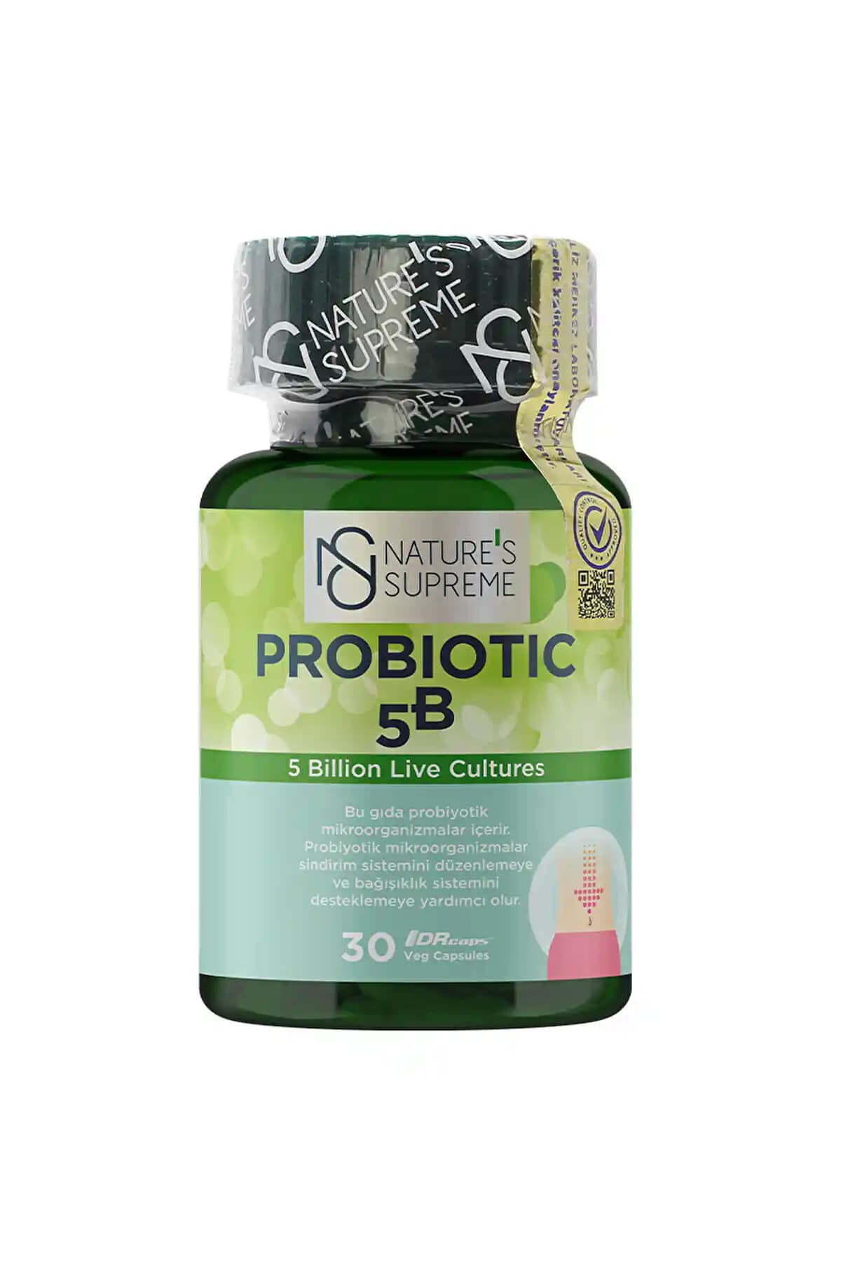 Nature's Supreme Probiotic 5B 30 Kapsül Bağırsak Sağlığını Destekleyen Güçlü Takviye