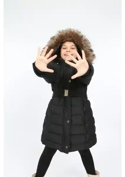 Passion Siyah Renkli Kemerli Kapüşonlu ve Kürklü Şişme Kız Çocuk Montu Özellikleri ve Kullanım Avantajları