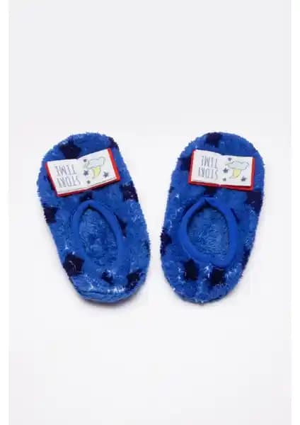 Penti Saks Mavi Erkek Çocuk Kitap Desenli Patik Çorap Konfor ve Şıklık Sunar