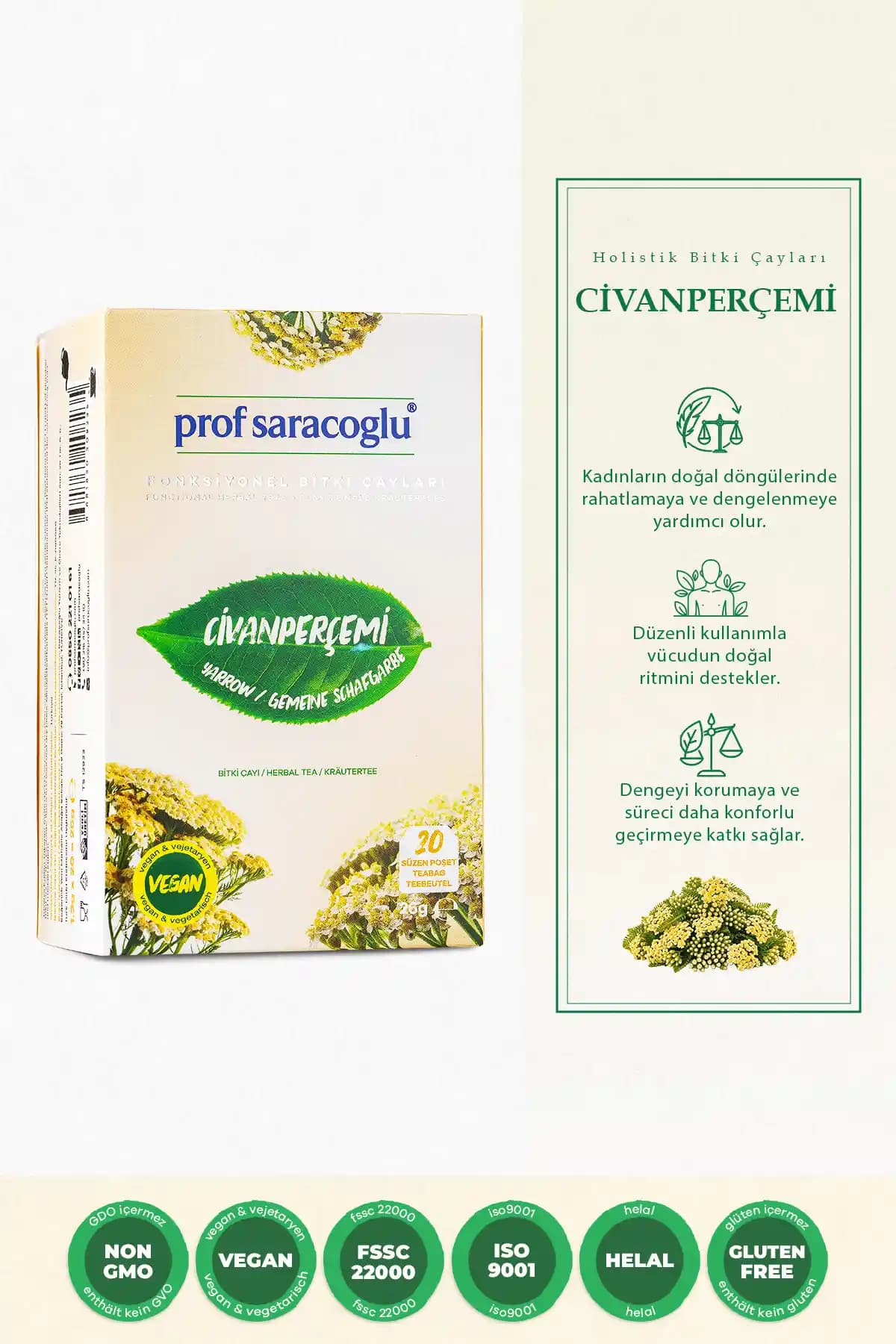 Prof Saracoglu Civanperçemi Bitki Çayı: Doğal Sağlık Destekleyici Bitkisel Çay