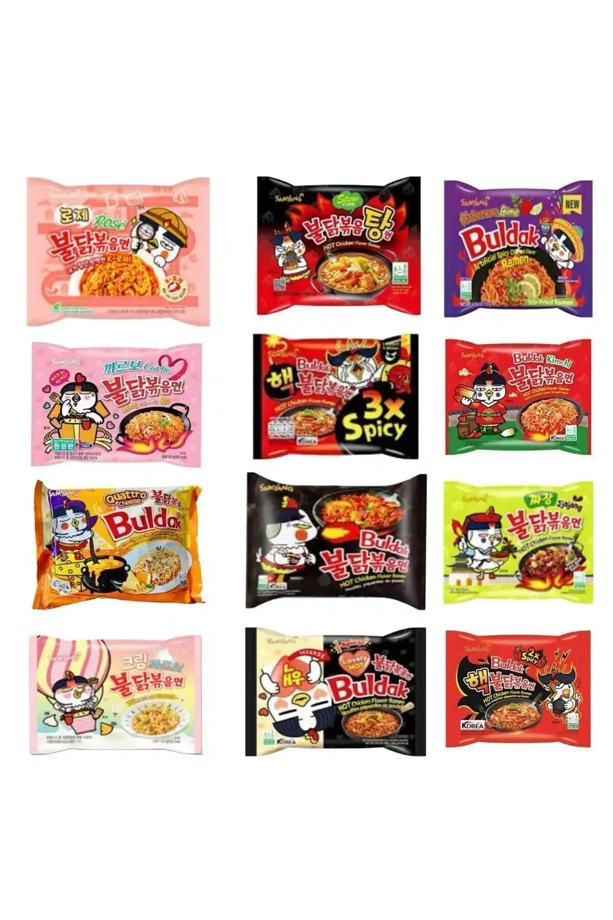 Samyang Buldak Ramen 12 Farklı Aroma ile Lezzet ve Çeşitliliğin Buluşması