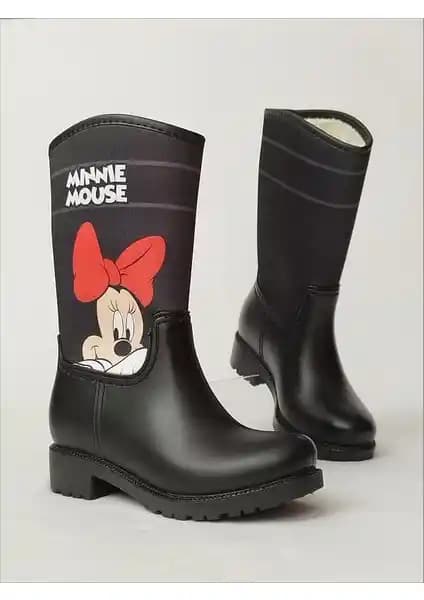 Sea & Blue Shoes Minnie Mouse Baskılı Su Geçirmeyen Çocuk Yağmur Çizmesi