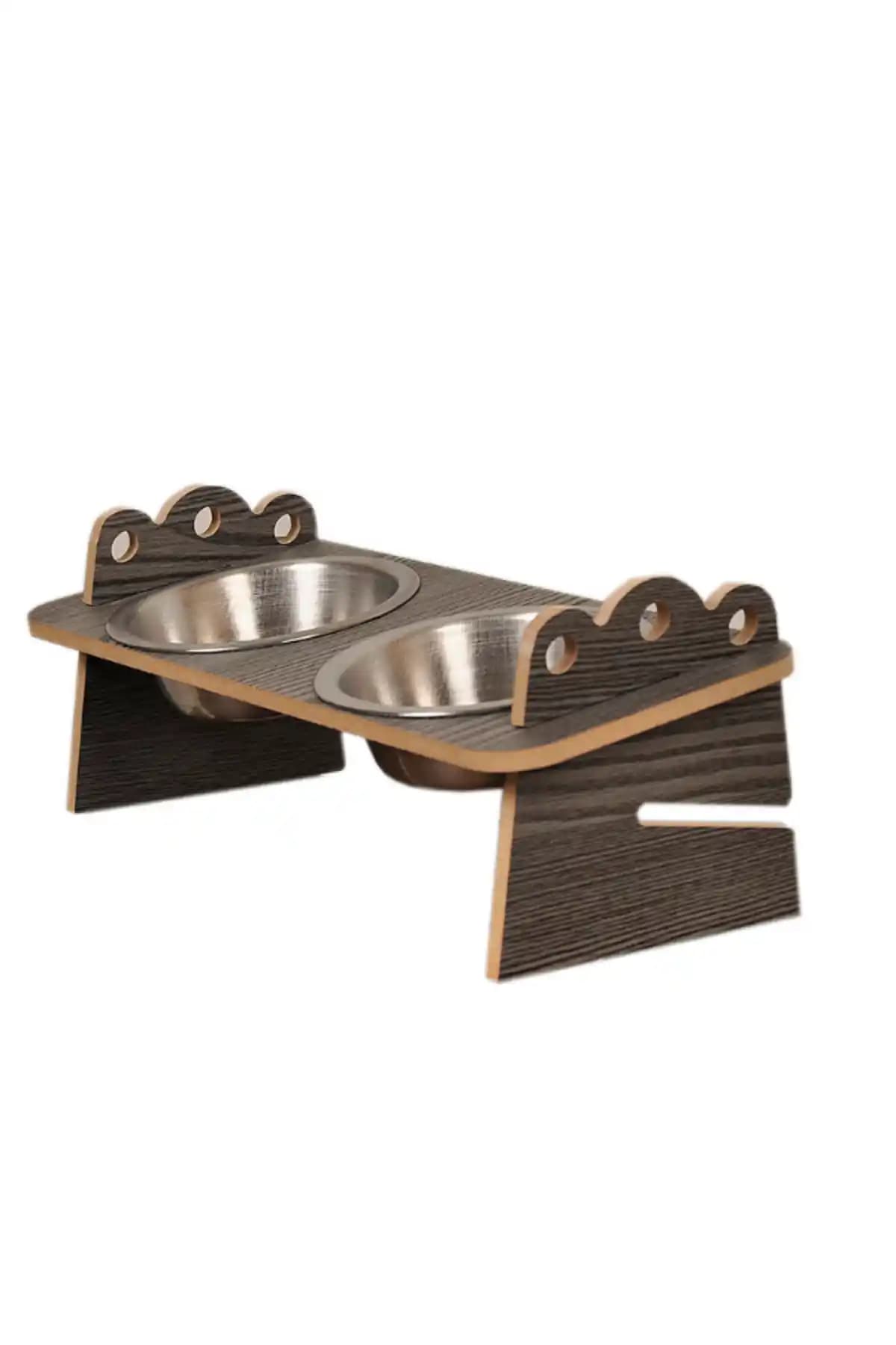 SENNEDİLERSEN Gri İki Kademeli Ahşap Demonte Kedi Mama ve Su Kabı Ürünü İncelemesi