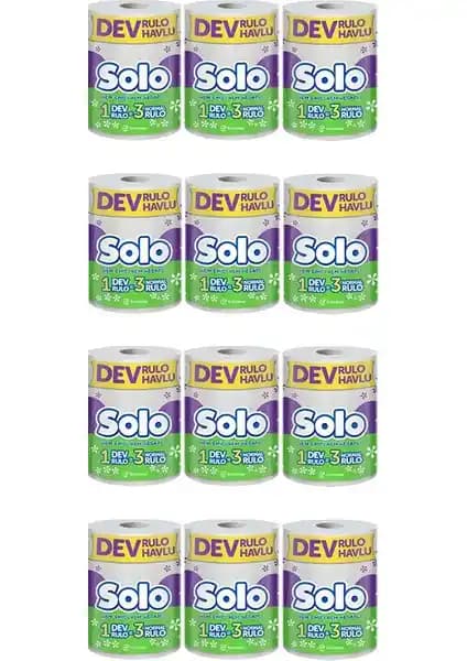 Solo Dev Rulo Havlu 12'li Paket Yüksek Performanslı ve Ekonomik Temizlik Çözümü