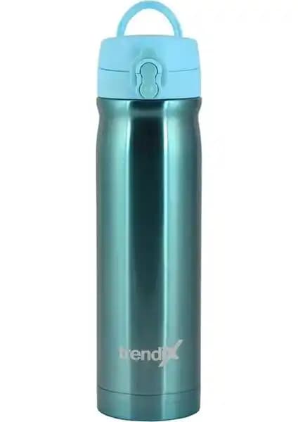 Trendix Çelik İçli Termos 500ml Pastel Mavi: Dayanıklı ve Şık Seyahat Termosu