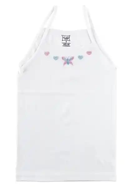 Tutku Kız Çocuk İp Askılı İşlemeli Atletler 3'lü Paket Konfor ve Şıklık Sunar