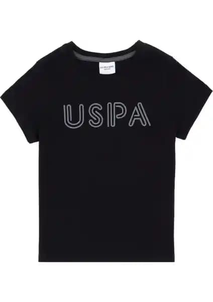 U.S. Polo Assn. Erkek Çocuk Siyah Bisiklet Yaka Tişörtü Günlük Şıklık ve Konfor Sağlar