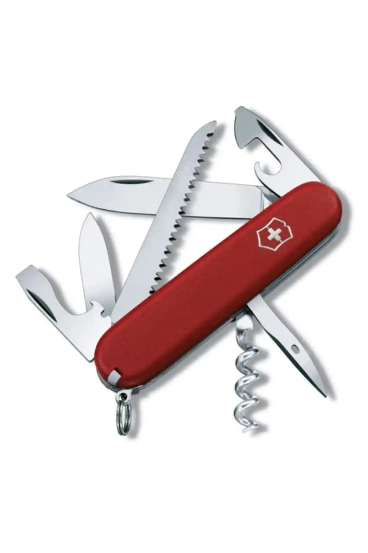 Victorinox Camper Kırmızı Çok Fonksiyonlu Kamp Çakıları Günlük ve Doğa Aktiviteleri İçin Uygun