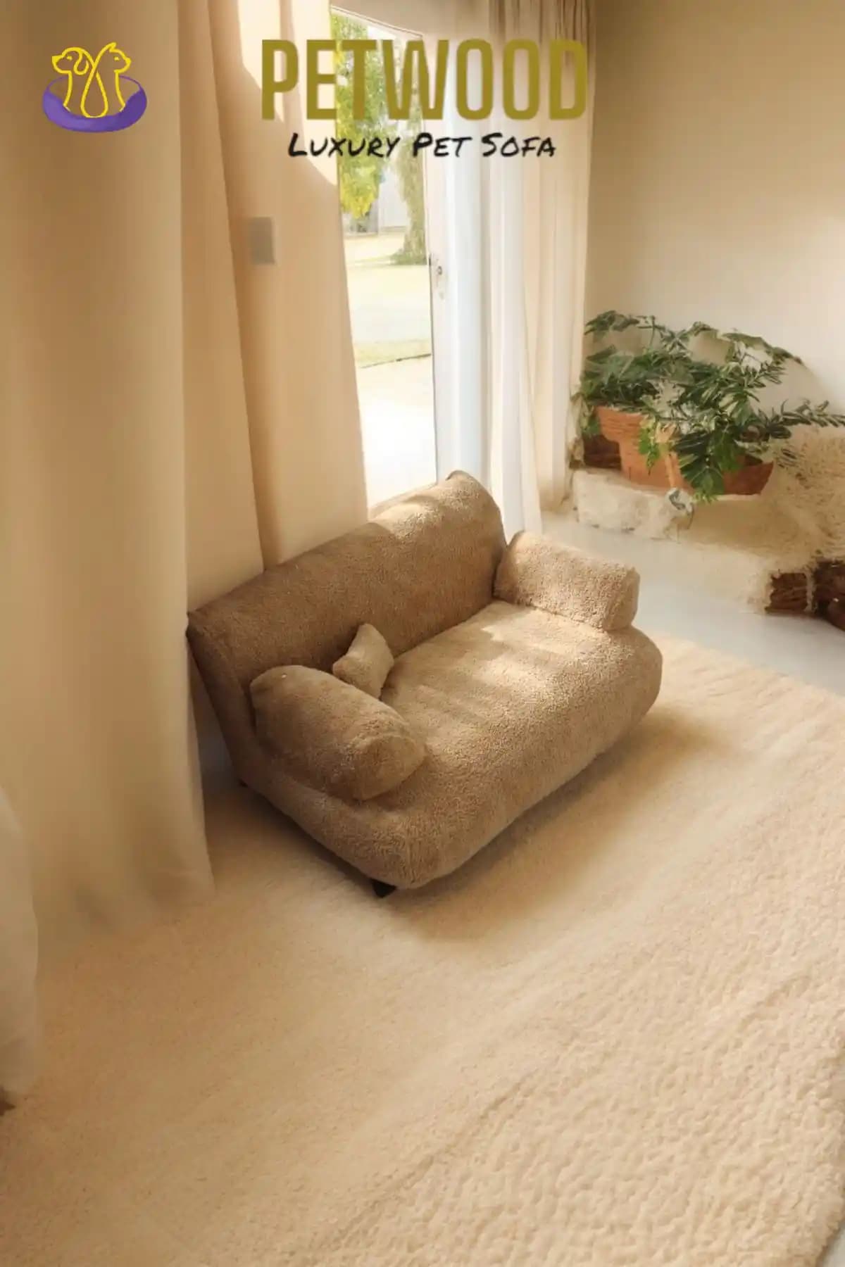 Yıkanabilir Ultra Yuvarlak Lüks Kedi Köpek Pet Koltuğu Konfor ve Şıklık Bir Arada