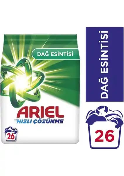 Ariel Dağ Esintisi 4 Kg Toz Çamaşır Deterjanı ile Temizlikte Güvenilir Çözüm